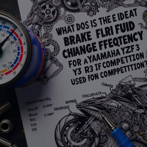 Quelle est la fréquence idéale de changement de fluide de frein pour une Yamaha YZF-R3 utilisée en compétition ?