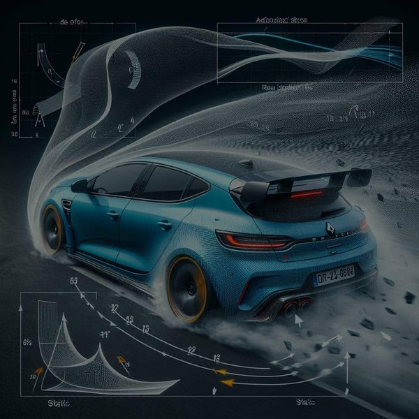 Quel est l'impact d'un spoiler arrière sur la stabilité d'une Renault Megane RS ?